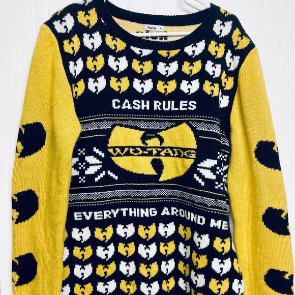 Wu-Tang Sweater Size XL Hulu x WuTang Collab Xmas‎ Christmas Cash Rules - Picture 1 of 7